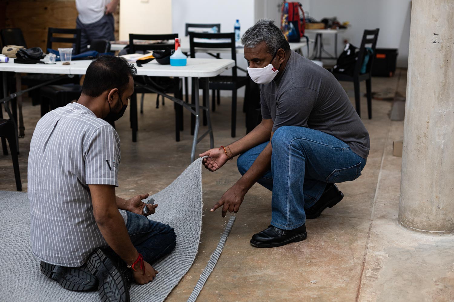 Technical training in action.