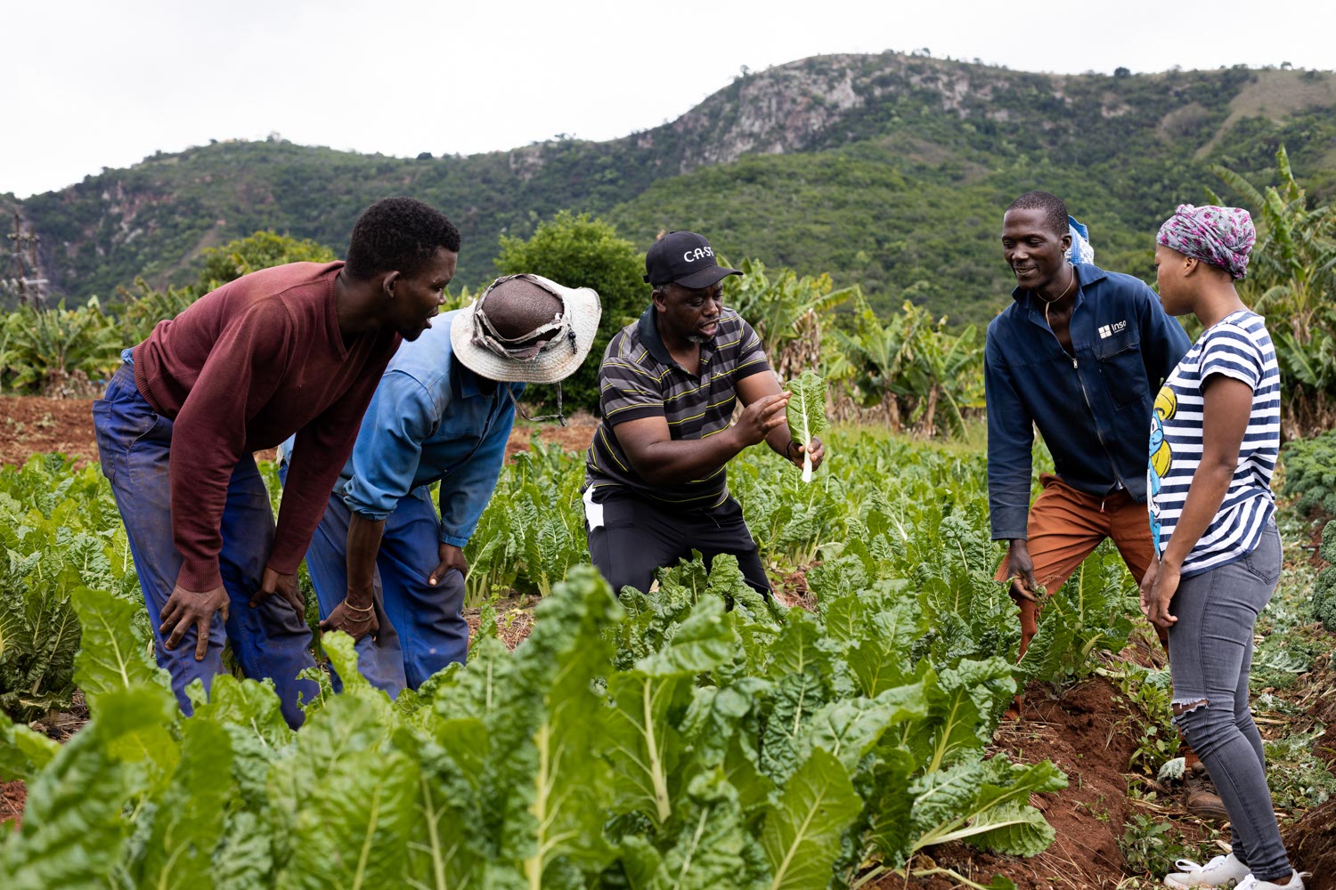 Enock, programme ambassador, training some new recruits.