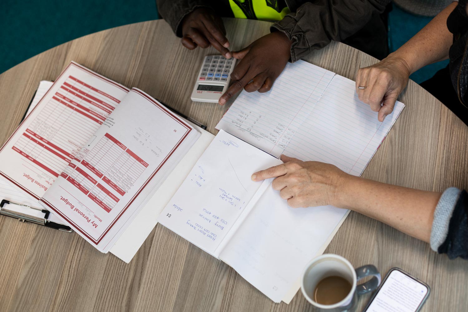 Money-in and money-out book review during mentorship.