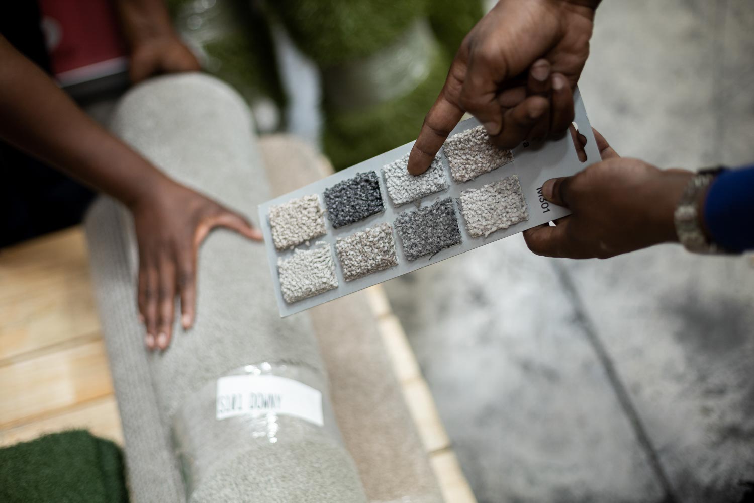 Rug vendor sample matching.